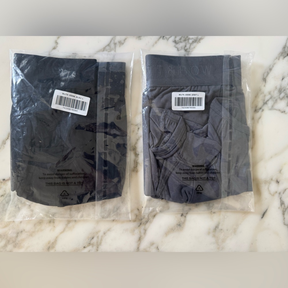 New in packages! Mott & Bow Bundle of two men black boxer briefs Sz L - Picture 5 of 6